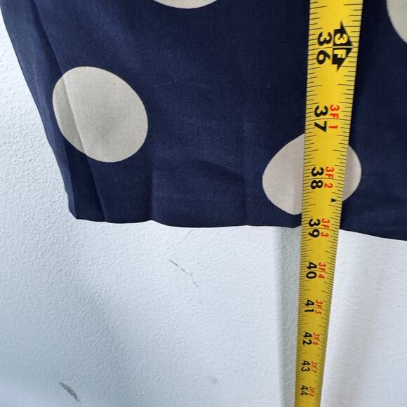 Vtg David Hayes Saks Fifth Avenue Women 6 Dress Blue Polka Dot Silk Shift Retro - Picture 11 of 15